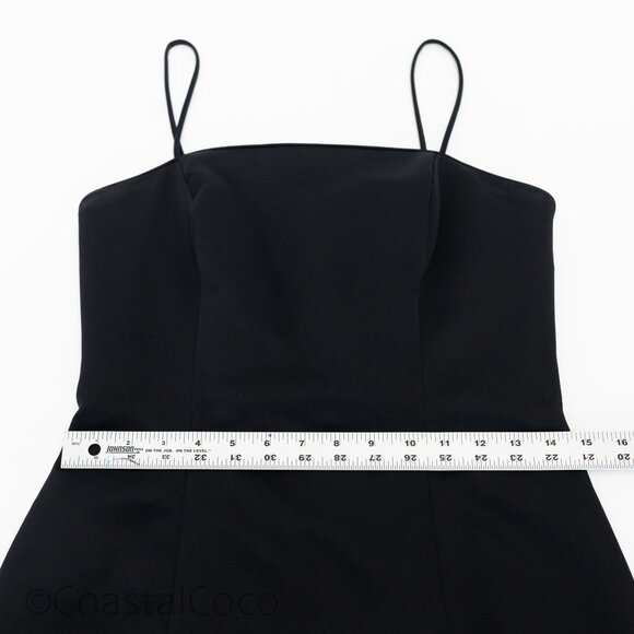 Alex Evenings Black Floor Length Gown Dress 6 Formal Wedding Slip Spaghetti Y2K - Picture 9 of 9